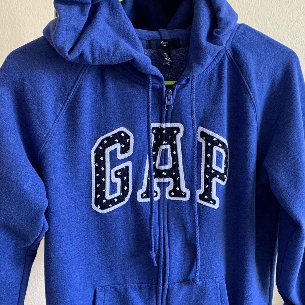 💙 Gap Logo Hoodie Full Zip - Picture 1 of 8